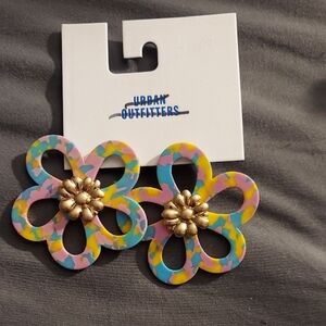 Urban Outfitters Multicolor Flower Earrings